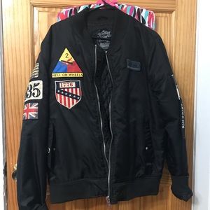 Heritage America black bomber jacket